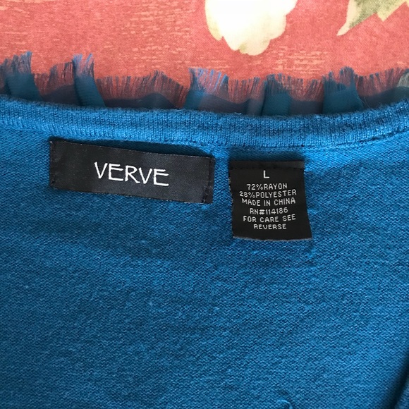 Aqua sleeveless ruffled top - Picture 4 of 5